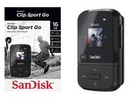 Čierny MP3 prehrávač SanDisk Clip Sport Go 16GB