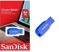 Malý kľúč SANDISK Cruzer Blade 64GB, modrý