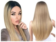 Parochňa dlhé rovné vlasy BLONDE ombre + ZDARMA