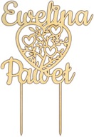 Topper Topper Openwork Heart Names Wedding Wedding