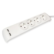 Power Strip Predlžovací kábel 1,5m 2x USB LEDLUMEN