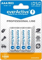 4x everActive R03/AAA Ni-MH 1050 mAh BATÉRIE