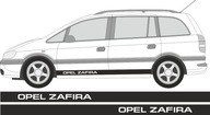 Pásové nálepky na bok auta OPEL ZAFIRA A