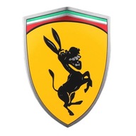 LOGO Znak osla SCUDERIA Ferrari vľavo a vpravo