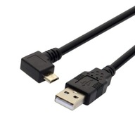 Pravouhlý MicroUSB kábel Micro USB na USB 3m