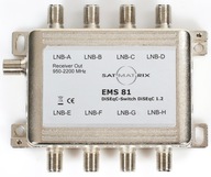 DiSEqC 8/1 EMS prepínač 8 vstupov satelitného signálu
