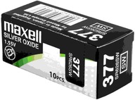 Strieborná batéria MAXELL 377 SR626SW 1,55V 10 KS