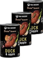 PAKA ZWIERZAKA DUCK&APPLE Z KACZKĄ 6x400g