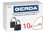 Gerda 2 visiace zámky KZZS 30 jednokľúčový systém + 10k