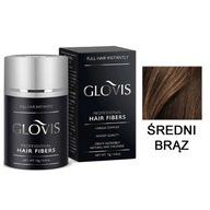 GLOVIS Fibers 12g stredne hnedé vlasy zahusťujúce prirodzené účinky