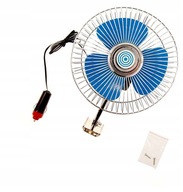 AUTO J6K25 OTOČNÝ 12V VENTILÁTOR DÚHAJ