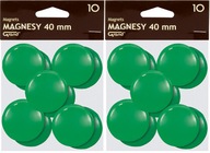 Veľký magnet 40mm 10ks zelený x2