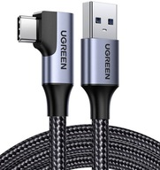 Uhlový kábel USB-C USB 3.0, QC 3.0 PD 3A 1m ZELENÝ