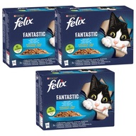 Purina Felix Fantastické mokré jedlo pre mačacie ryby mix 36x85g