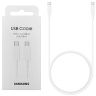 Originálny kábel SAMSUNG USB-C typu C 5A 1,8 m biely pre Galaxy S24 / Ultra