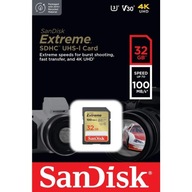 Pamäťová karta Sandisk Extreme SDHC 32 GB 100/60 MB/s C10 V30 UHS-I U3