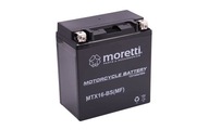 Akumulátor Moretti AGM (Gel) MTX16 BTX16 YTX16-BS