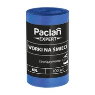 Vrecia na odpadky 60L 100 ks Paclan Expert Blue