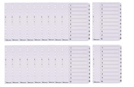 Kartónové číselné oddeľovače A4 1-10 x20 kariet