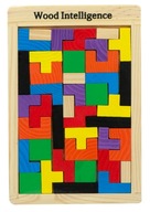 DREVENÉ PUZZLE TETRIS PUZZLE BLOCKS 40 ks.