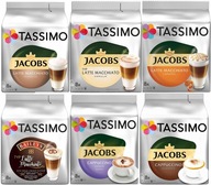 Kapsuly Tassimo SET mliečnej kávy Latte, ochutené, Cappuccino Choco 48