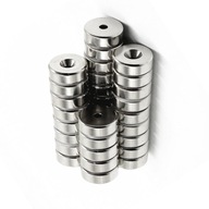 Neodymový magnet okrúhly 6mm otvor 30x10mm