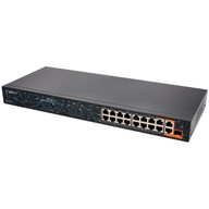 Switch 16x PoE 100Mb/s 2xRJ45 1xSFP 1000Mb/s 300W