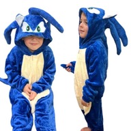 SONICKÝM KIGURUMI JEDNORÁZOVÉ PLYŠOVÉ PYŽAMA 122/128 4-6 ROKOV