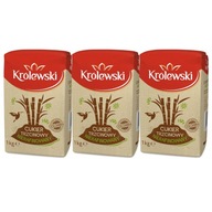 Kráľovský hnedý trstinový cukor kryštálový 3x1 kg