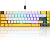 BK67 MECHANICKÁ KLÁVESNICA 65% Bluetooth 5.0 RGB Červený spínač Žltý