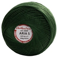 Ariadna Aria 5 šnúra 100g / 425m farba 369 Tmavo zelená