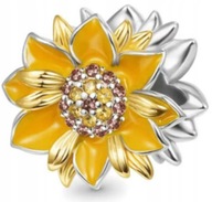 Charms Yellow Sunflower 925 Silver