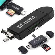 Čítačka SD kariet Micro SD TF USB USB-C Micro USB 3v1