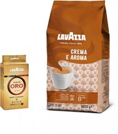 Lavazza Crema Aroma + zrnková káva Oro