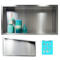 ZBERNÁ POLICA S GOLÍROM 60x30x10 CM INOX OCEL