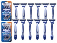 GILLETTE BLUE 3 COMFORT COMFORTGEL 3 BADES 12 ks jednorazových holiacich strojčekov