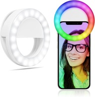 SELFIE RING PRENOSNÁ SELFIE RGB LAMPA S KLOPOM