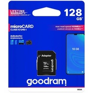 GOODRAM MICROSD CARD 128GB MICRO CL10 SD ADAPTÉR