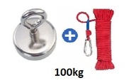 Magnetický držiak HAK neodým 100kg + lano + karabina