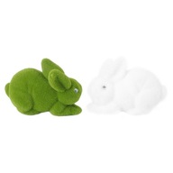 2ks Moss Bunny figúrky Dekor