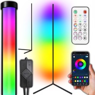 Rohová stojaca lampa RGB LED 3D diaľkové ovládanie XL aplikácia