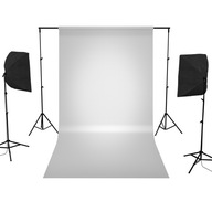 Set na fotenie BACKGROUND WHITE stojan 2x softbox