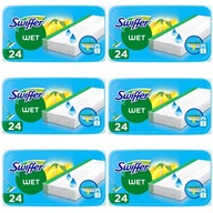 Vlhčené obrúsky SWIFFER SKLADOVÉ NÁPLNE 24 KUSOV x6 = SADA 144 KUSOV