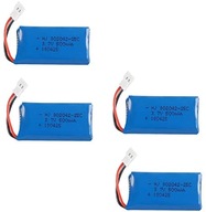 Sada 4 lipo 3,7 V 500 mAh batérií kompatibilné s Hubsan X4 H107L/C/D