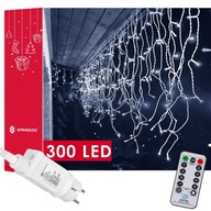 SVETELNÁ ZÁCLONA S DIAĽKOVÝM OVLÁDANÍM 300 LED BIELA