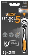 Rukoväť BIC Hybrid 5 Flex SHAVING RAZOR + 2 čepieľky