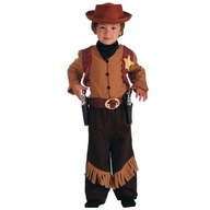 Hnedý kovbojský šerif OUTFIT WILD WEST, 4-5 rokov