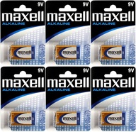 Maxell 9V 6LR61 alkalická batéria 1ks x6