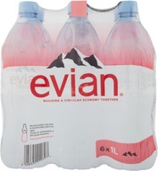 Voda Evian, 6 x 1 liter, neperlivá