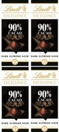 4x100g LINDT Excellence horká čokoláda 90% kakao